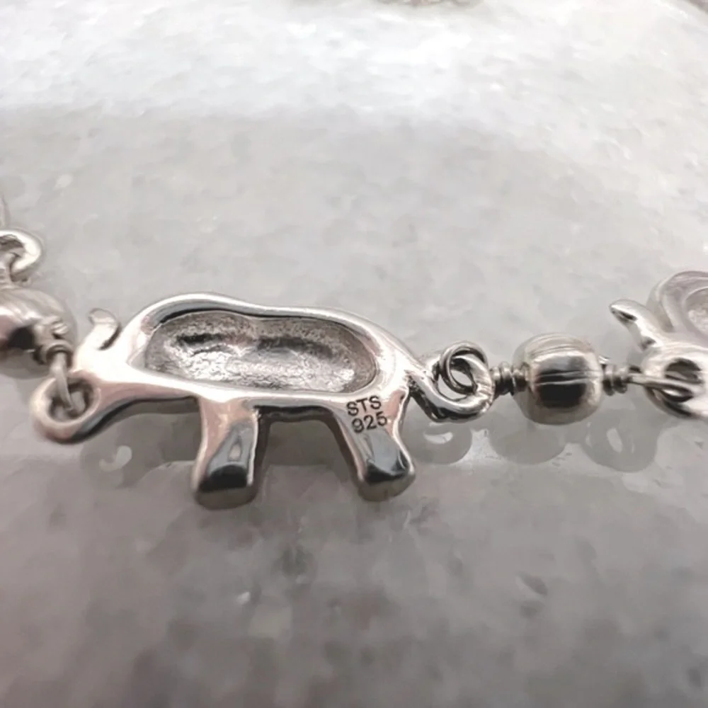 Sterling Silver Elephant BOLO  Bracelet